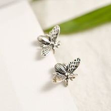 将图片加载到图库查看器,SLUYNZ 925 Sterling Silver Cute Bee Earrings Studs for Women Teen Girls Animal Studs Earrings