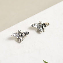 将图片加载到图库查看器,SLUYNZ 925 Sterling Silver Cute Bee Earrings Studs for Women Teen Girls Animal Studs Earrings