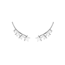 将图片加载到图库查看器,SLUYNZ 925 Sterling Silver Star Crawler Earrings Cuff for Women Climber Earrings Wrap