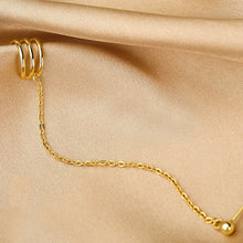 将图片加载到图库查看器,SLUYNZ 925 Sterling Silver Cuff Earrings Chain for Women Teen Girls Crawler Earrings Studs