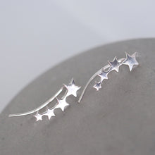 将图片加载到图库查看器,SLUYNZ 925 Sterling Silver Star Crawler Earrings Cuff for Women Climber Earrings Wrap