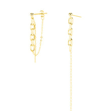 Load image into Gallery viewer, SLUYNZ 925 Sterling Silver Chain Dangle Earrings for Women Teen Girls Asymmetric Tassel Earrings
