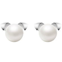 Load image into Gallery viewer, SLUYNZ Platinum Plated 925 Sterling Silver Cute Freshwater Pearl Puppy Studs Earrings for Women Teen Girls Dog Studs Earrings
