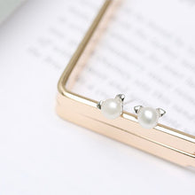 Load image into Gallery viewer, SLUYNZ Platinum Plated 925 Sterling Silver Cute Freshwater Pearl Puppy Studs Earrings for Women Teen Girls Dog Studs Earrings