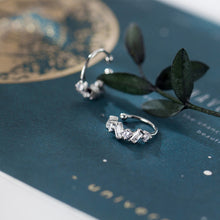 将图片加载到图库查看器,SLUYNZ 925 Sterling Silver CZ Cuff Earrings for Women Teen Girls Small Hoop Earrings No Piercing Cartilage Earrings