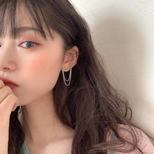 Load image into Gallery viewer, SLUYNZ 925 Sterling Silver Dangle Earrings Chain for Women Teen Girls Minimalist Bar Tassel Chain Earrings