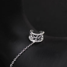 将图片加载到图库查看器,SLUYNZ 925 Sterling Silver Cuff Earrings Chain Studs for Women Teen Girls Cartilage Earrings Crawler Earrings Wrap