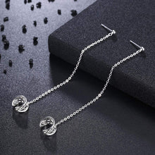 将图片加载到图库查看器,SLUYNZ 925 Sterling Silver Cuff Earrings Chain Studs for Women Teen Girls Cartilage Earrings Crawler Earrings Wrap