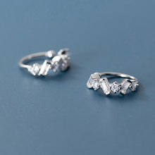 将图片加载到图库查看器,SLUYNZ 925 Sterling Silver CZ Cuff Earrings for Women Teen Girls Small Hoop Earrings No Piercing Cartilage Earrings