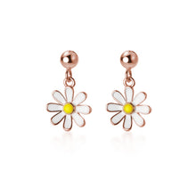 将图片加载到图库查看器,SLUYNZ 925 Sterling Silver Daisy Earrings Dangle for Women Girls Little Flower Drop Earring Mini Ball Stud Earring