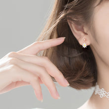 将图片加载到图库查看器,SLUYNZ 925 Sterling Silver Daisy Earrings Dangle for Women Girls Little Flower Drop Earring Mini Ball Stud Earring