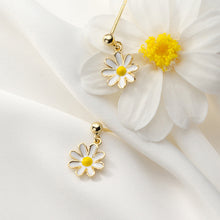 将图片加载到图库查看器,SLUYNZ 925 Sterling Silver Daisy Dangle Earrings Drop for Women Girls Little Flower Earring Mini Ball Stud Earring