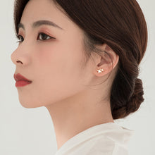 Load image into Gallery viewer, SLUYNZ 925 Sterling Silver Minimalist Double Stars Studs Earrings for Womens Teen Girls Shiny CZ Earrings