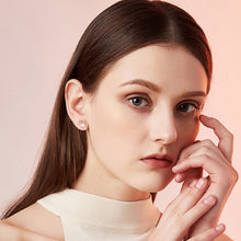 将图片加载到图库查看器,SLUYNZ 925 Sterling Silver Mouse Earrings Studs for Women Teen Cute Mouse Shape Crystal Earrings Tiny Crystal Earring Animals Studs