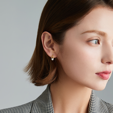 Load image into Gallery viewer, SLUYNZ 925 Sterling Silver Pearl Earring Hoop for Women Girls Safety Pin Huggie Hoop Earring Minimalist Bead Ball Earring