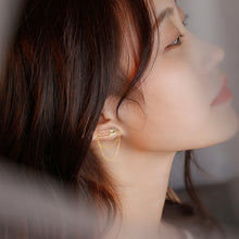 将图片加载到图库查看器,SLUYNZ 925 Sterling Silver Safety Pin Earrings Tassel for Womens Teens Pin Drop Earrings Double Tassel Earrings