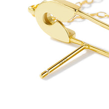 将图片加载到图库查看器,SLUYNZ 925 Sterling Silver Safety Pin Earrings Tassel for Womens Teens Pin Drop Earrings Double Tassel Earrings