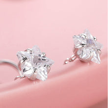 将图片加载到图库查看器,SLUYNZ 925 Sterling Silver Star Earrings Dangle for Women Teen Girls Shiny CZ Tassel Earrings Chain Ear Line Threader Earrings Wave Tassel Earrings Chain