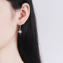 将图片加载到图库查看器,SLUYNZ 925 Sterling Silver Dancer Earrings Hoop for Women Teen Girls Ballet Huggie Hoop Earring Dancing Ballerina Stud Earrings
