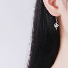 将图片加载到图库查看器,SLUYNZ 925 Sterling Silver Dancer Earrings Hoop for Women Teen Girls Ballet Huggie Hoop Earring Dancing Ballerina Stud Earrings