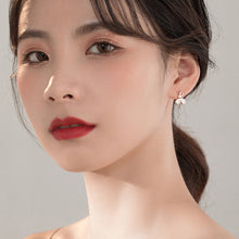 将图片加载到图库查看器,SLUYNZ 925 Sterling Silver Dancer Earrings Stud for Women Girls Elegant Ballet Earring Dancing Ballerina Shiny CZ Earrings