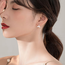 将图片加载到图库查看器,SLUYNZ 925 Sterling Silver Dancer Earrings Stud for Women Girls Elegant Ballet Earring Dancing Ballerina Shiny CZ Earrings
