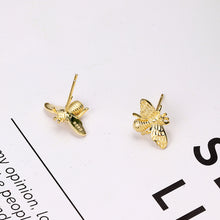 将图片加载到图库查看器,SLUYNZ 925 Sterling Silver Cute Bee Earrings Studs for Women Teen Girls Animal Studs Earrings