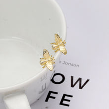 将图片加载到图库查看器,SLUYNZ 925 Sterling Silver Cute Bee Earrings Studs for Women Teen Girls Animal Studs Earrings