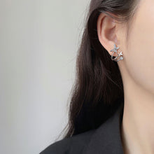 将图片加载到图库查看器,SLUYNZ 925 Sterling Silver Shiny Butterfly Cuff Earrings for Womens Teens CZ Wrap Earrings Pair Butterfly Climber Earrings Studs