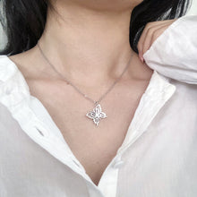 Load image into Gallery viewer, SLUYNZ Retro Big Butterfly Pendant Necklace for Women Teen Girls 925 Sterling Silver Delicate Butterfly Necklace