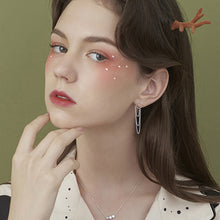 将图片加载到图库查看器,SLUYNZ 925 Sterling Silver Circle Earrings Dangle Tassel Chain for Women Fashion Dangle Earrings Chain