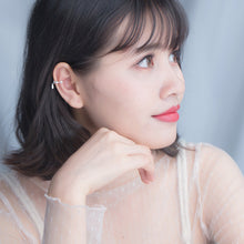 将图片加载到图库查看器,SLUYNZ Sterling Silver Ear Cuff Clip On Earrings for Women CZ Droplet No Piercing Cartilage Earrings