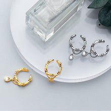 将图片加载到图库查看器,SLUYNZ Sterling Silver Ear Cuff Clip On Earrings for Women CZ Droplet No Piercing Cartilage Earrings