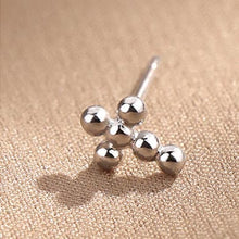 将图片加载到图库查看器,SLUYNZ 925 Sterling Silver Asymmetric Cuff Earrings Studs for Women Teen Girls Cross Studs Earrings Crawler Earrings Wrap