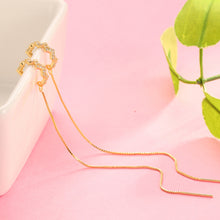 Load image into Gallery viewer, SLUYNZ 925 Sterling Silver Wave Cuff Earrings Wrap Tassel Earrings for Women Teen Girls Threader Earrings Chain