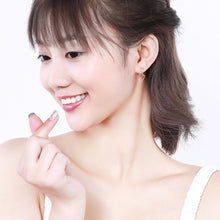 将图片加载到图库查看器,SLUYNZ 925 Sterling Silver Heart Studs Earrings for Women Teen Girls Unique Sweet Love Heart Earrings