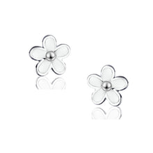 Load image into Gallery viewer, FarryDream 925 Sterling Silver Little Daisy Studs Earrings for Teen Girls Petite Flowers Earrings (white)