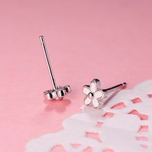 Load image into Gallery viewer, FarryDream 925 Sterling Silver Little Daisy Studs Earrings for Teen Girls Petite Flowers Earrings (white)