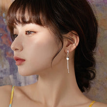 将图片加载到图库查看器,SLUYNZ 925 Sterling Silver Disc Dangle Earrings Hoop for Women Teen Girls Coin Hoop Earrings Tassel