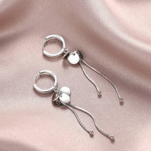 将图片加载到图库查看器,SLUYNZ 925 Sterling Silver Disc Dangle Earrings Hoop for Women Teen Girls Coin Hoop Earrings Tassel