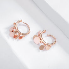 将图片加载到图库查看器,SLUYNZ 925 Sterling Silver Disc Earrings Hoop for Women Teen Mini Coin Drop Earrings Tassel Huggie Hoop Earrings Studs