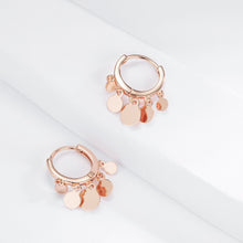 将图片加载到图库查看器,SLUYNZ 925 Sterling Silver Disc Earrings Hoop for Women Teen Mini Coin Drop Earrings Tassel Huggie Hoop Earrings Studs