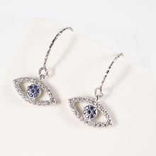 将图片加载到图库查看器,FarryDream 925 Sterling Silver Evil Eye Dangle Earrings for Women Blue Eye Earrings