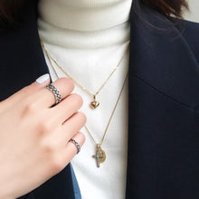 将图片加载到图库查看器,SLUYNZ Genuine 925 Sterling Silver Tiny Love Heart Pendant Necklace for Women Teen Girls Slender Heart Tennis Necklace