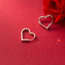 Load image into Gallery viewer, SLUYNZ 925 Sterling Silver 1.6CM Heart Hoop Earrings for Women Teen Girls Sweet Love Heart Earrings Drop