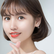 Load image into Gallery viewer, SLUYNZ 925 Sterling Silver 1.6CM Heart Hoop Earrings for Women Teen Girls Sweet Love Heart Earrings Drop