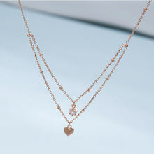 Load image into Gallery viewer, SLUYNZ 925 Sterling Silver Layered Necklace Chain Star Choker Necklace for Women Teen Girls Heart Choker Necklace