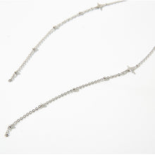 Load image into Gallery viewer, SLUYNZ 925 Sterling Silver Star Long Dangle Earrings Chain for Women Teen Girls Line Earrings Tassel Chain