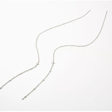 Load image into Gallery viewer, SLUYNZ 925 Sterling Silver Star Long Dangle Earrings Chain for Women Teen Girls Line Earrings Tassel Chain