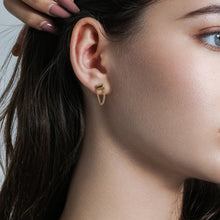 Load image into Gallery viewer, SLUYNZ 925 Sterling Silver Chain Studs Earrings for Women Teen Girls Minimalist Earrings Studs